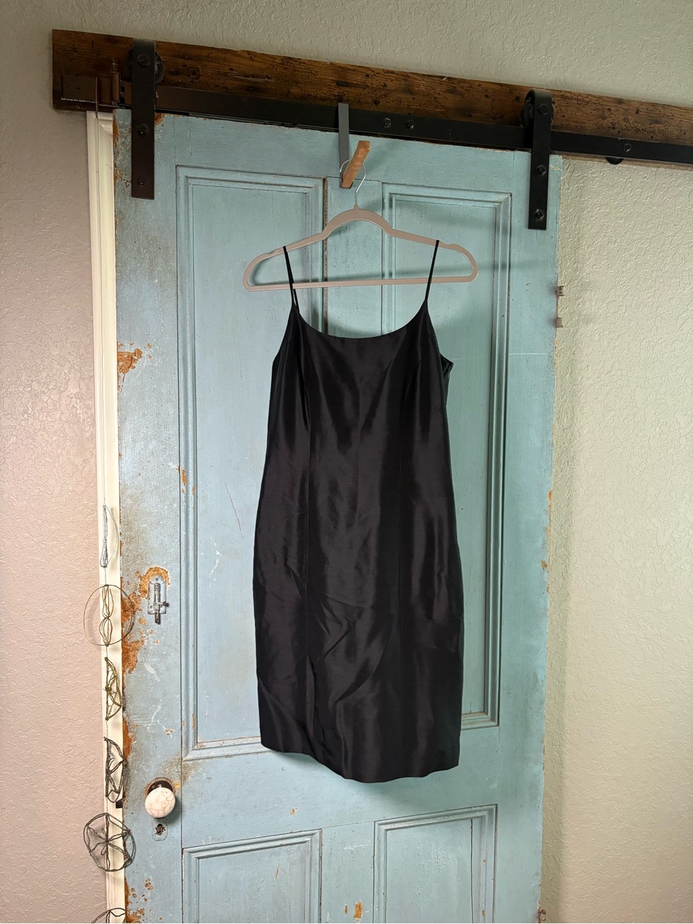 100% SILK Vintage Yves Cossette Depeche Mode NWT Cocktail Dress Black